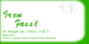 iren fassl business card